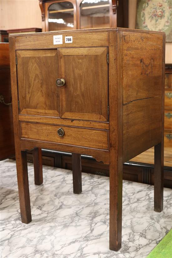 A George III mahogany commode W.48cm